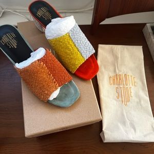 Charlotte Stone Lenu Woven Sandal Heel